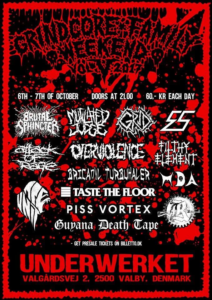 The Grindcore Family Weekend 2017 poster