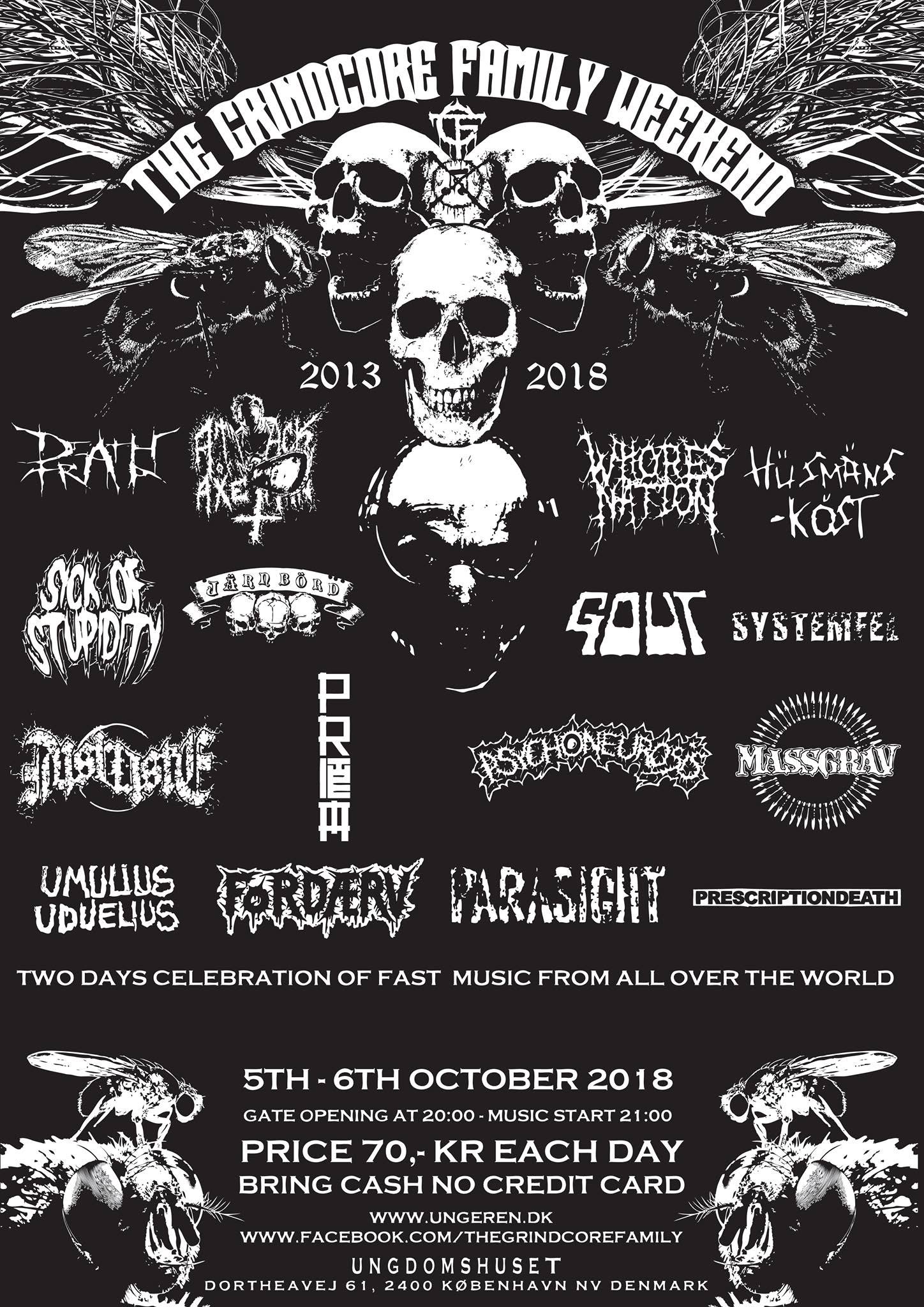 The Grindcore Family Weekend 2018 poster