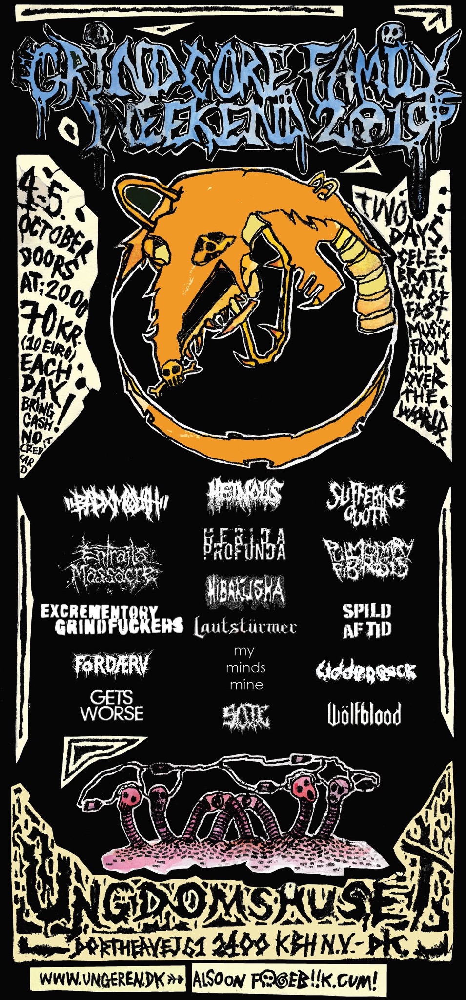 The Grindcore Family Weekend 2019 poster
