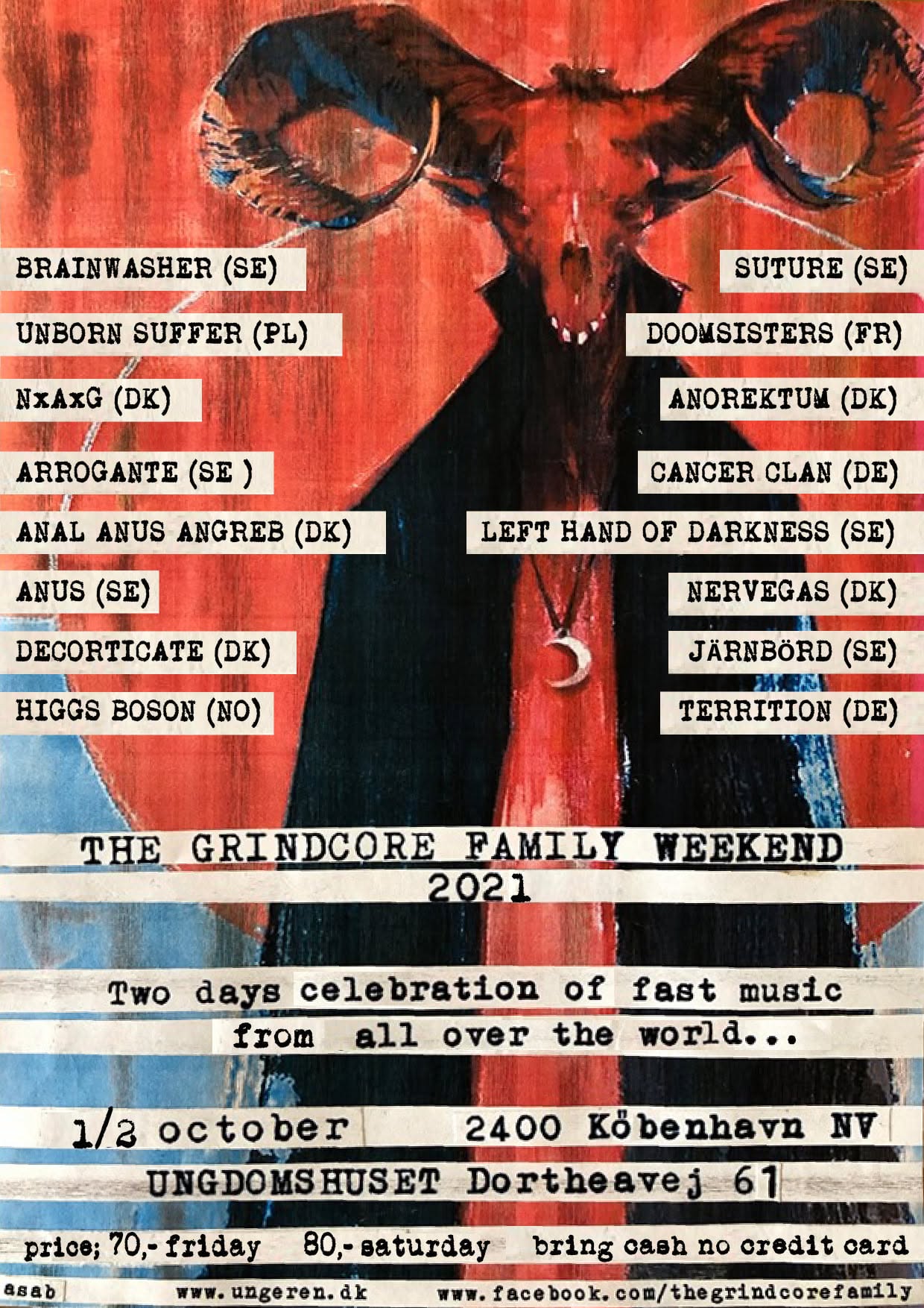 The Grindcore Family Weekend 2021 poster