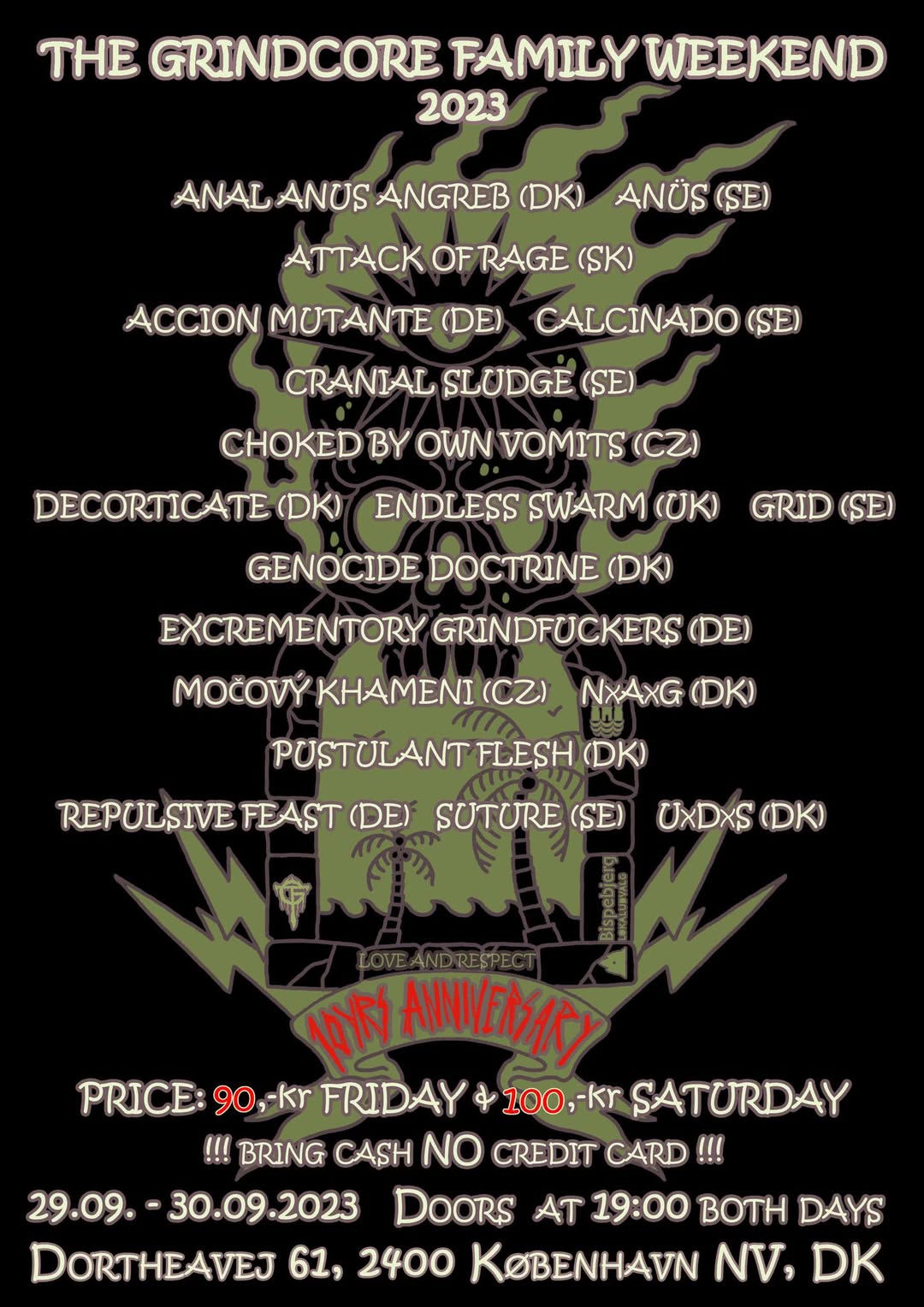 The Grindcore Family Weekend 2023 poster